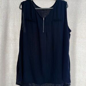 Papermoon Midnight Blue Tank Top with Zipper